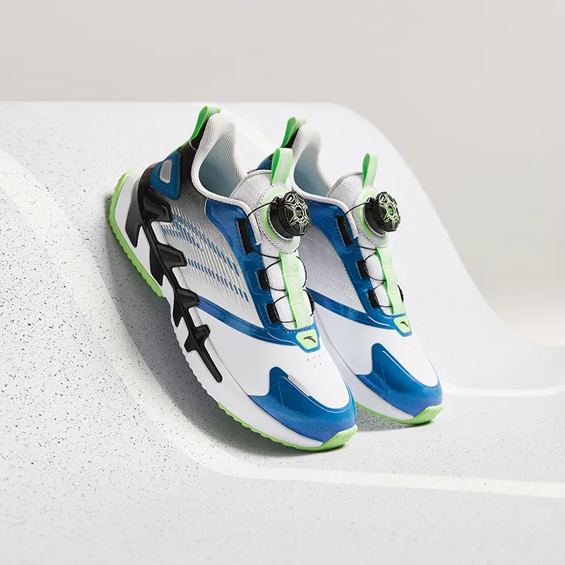 Antakids Lightweight Cushioning Low Top Kids' Running Shoes White Blue Kids'-5