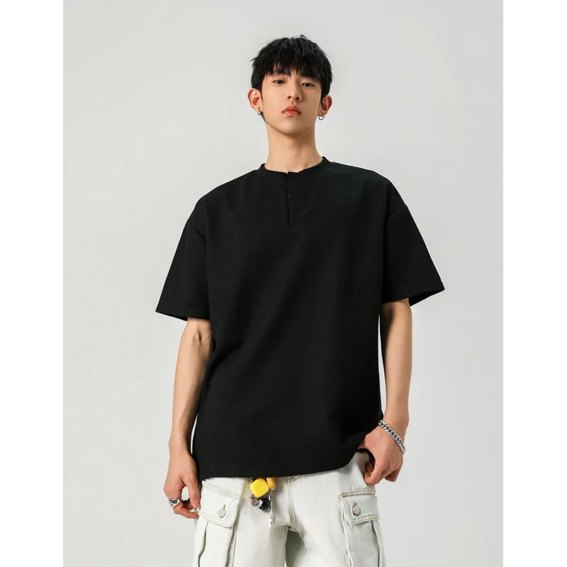 PAINT STAIN Versatile Basic T Shirt Unisex Classic Black-8