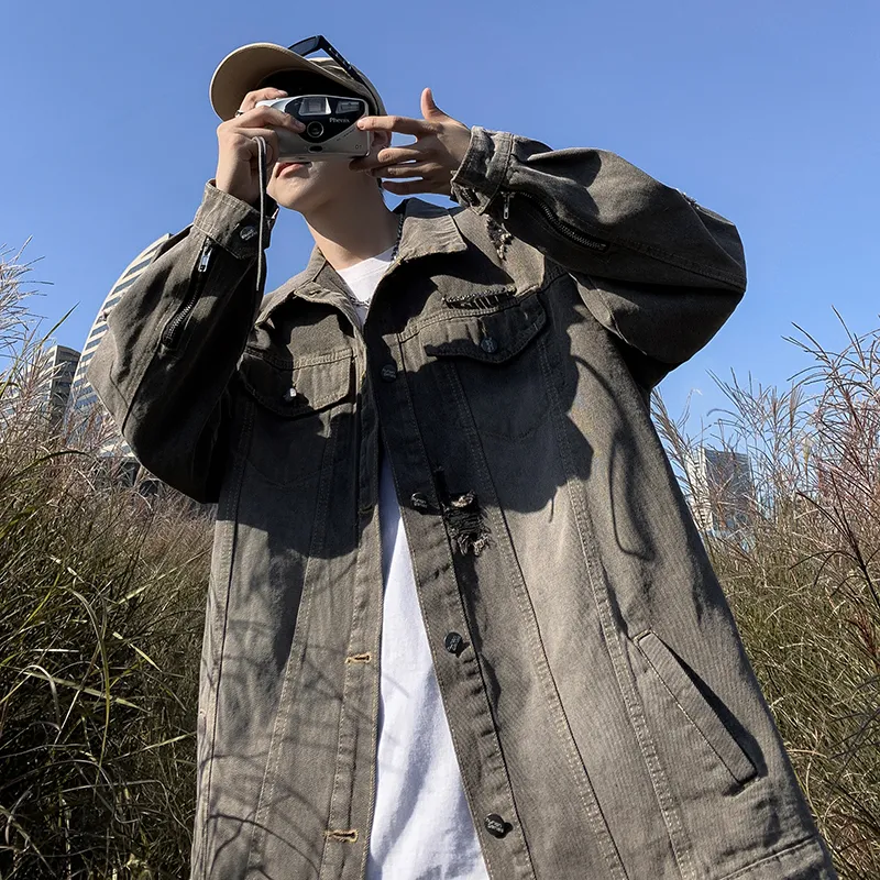 TYPERIGHTER Denim Jacket Unisex Gray-3