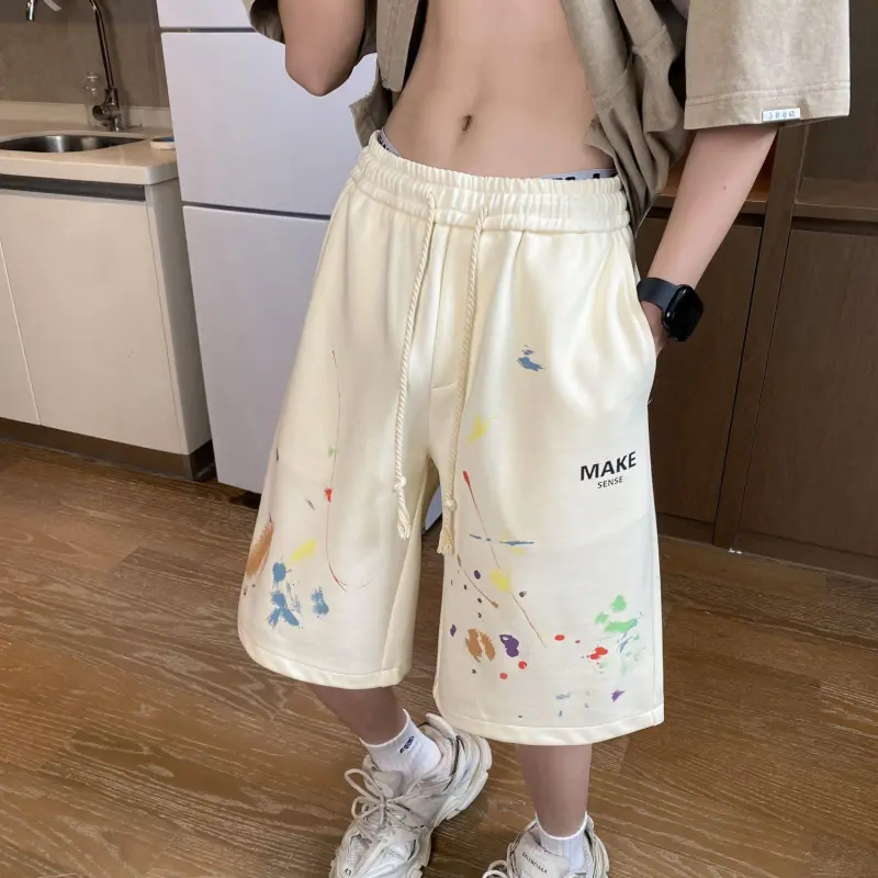 TYPERIGHTER Casual Shorts Unisex Apricot-3