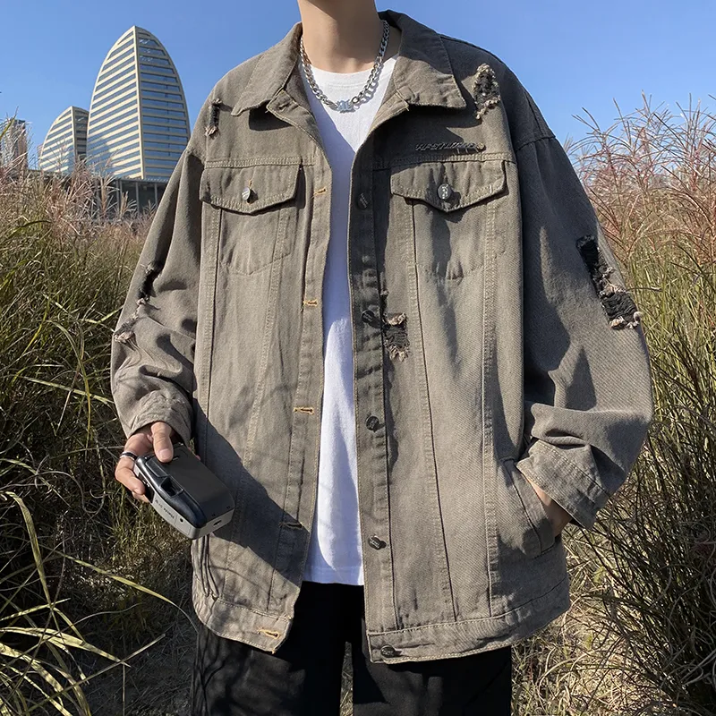 TYPERIGHTER Denim Jacket Unisex Gray-4