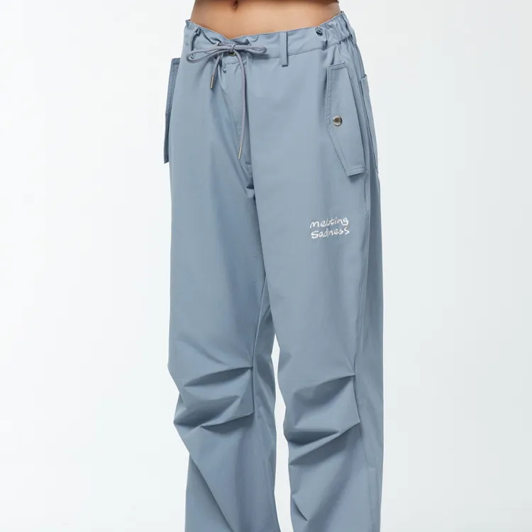 Melting Sadness Casual Pants Unisex Gray-3
