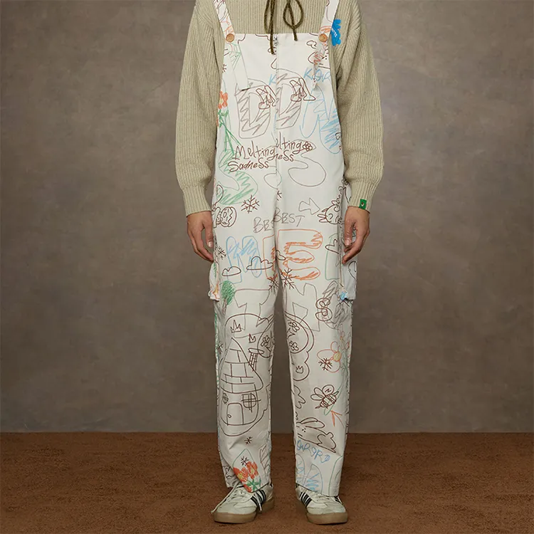 Melting Sadness Overalls Unisex Multicolor-2