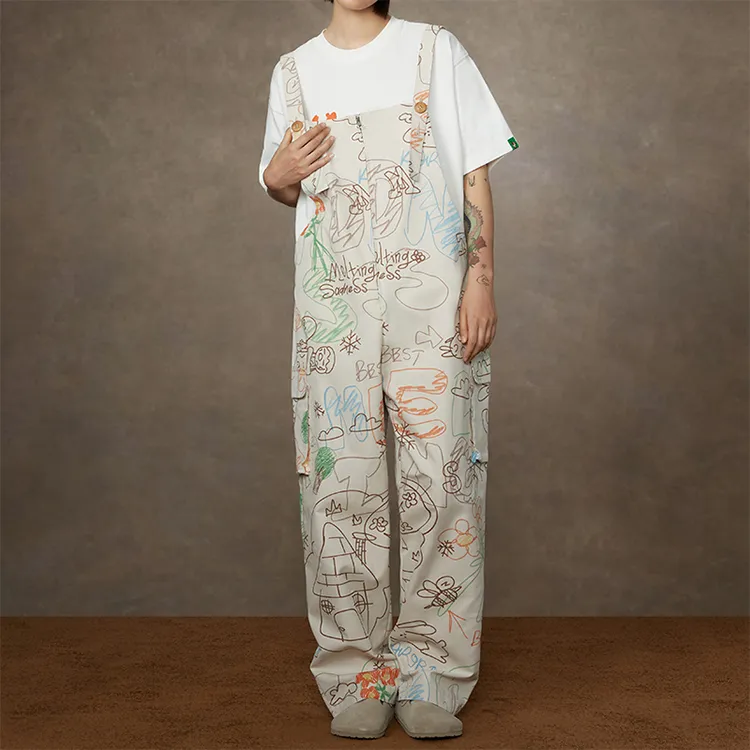 Melting Sadness Overalls Unisex Multicolor-5