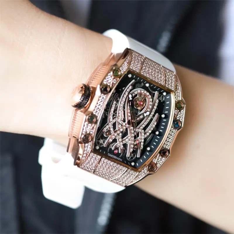 HANBORO Automatic Mechanical Movement Watch Men's Watches Gold Dial HBR922.2-3