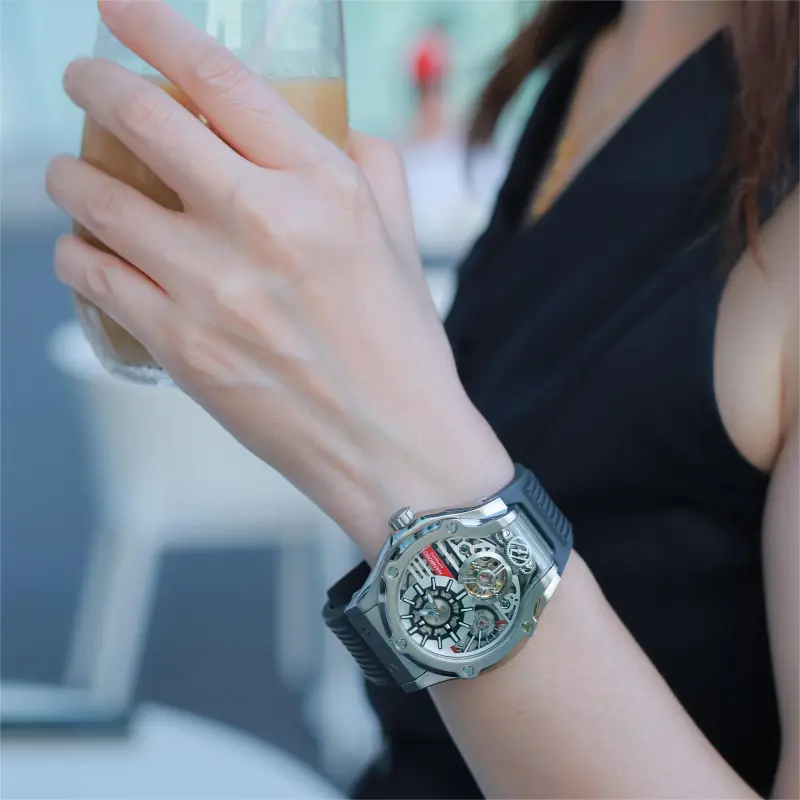 HANBORO Monster Series Automatic Mechanical Movement Watch Men's Watches Cut-Out Dial HBR995-BH-5