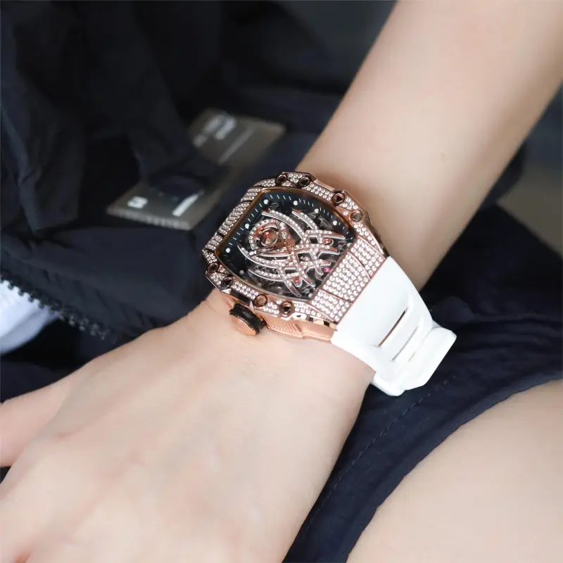 HANBORO Automatic Mechanical Movement Watch Men's Watches Gold Dial HBR922.2-6