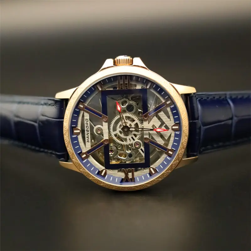 HANBORO Automatic Mechanical Movement Watch Men's Watches Cut Out Dial HBR910 ML-2