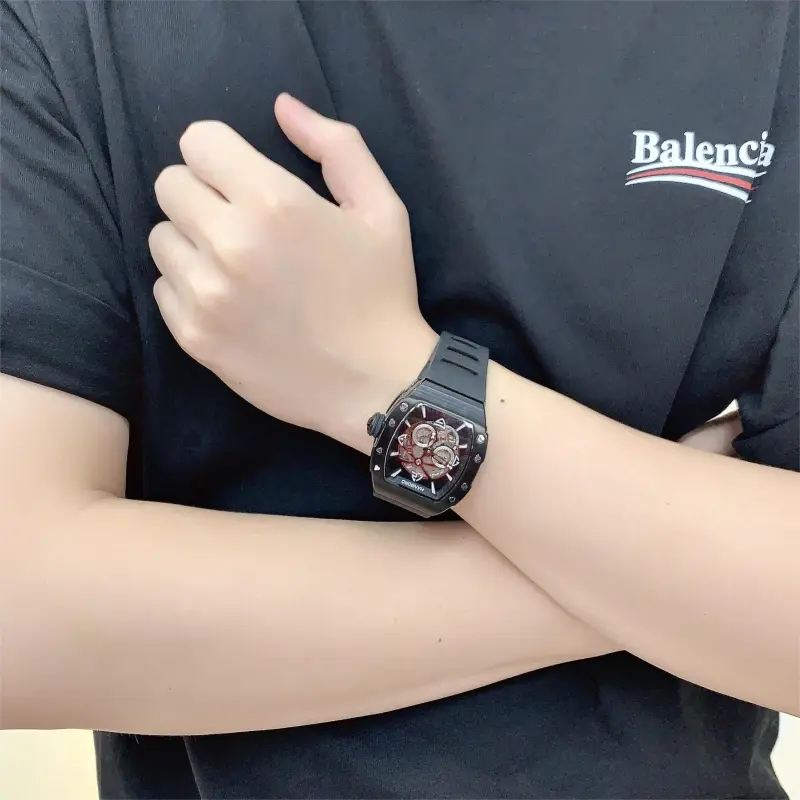 HANBORO Automatic Mechanical Movement Watch Men's Watches Cut-Out Dial HBR991-HH-6