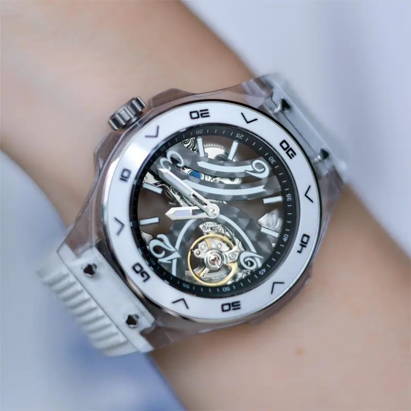 HANBORO Automatic Mechanical Movement Watch Men's Watches Cut Out Dial HBR963-3