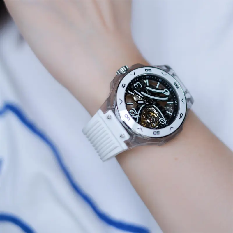 HANBORO Automatic Mechanical Movement Watch Men's Watches Cut Out Dial HBR963-2