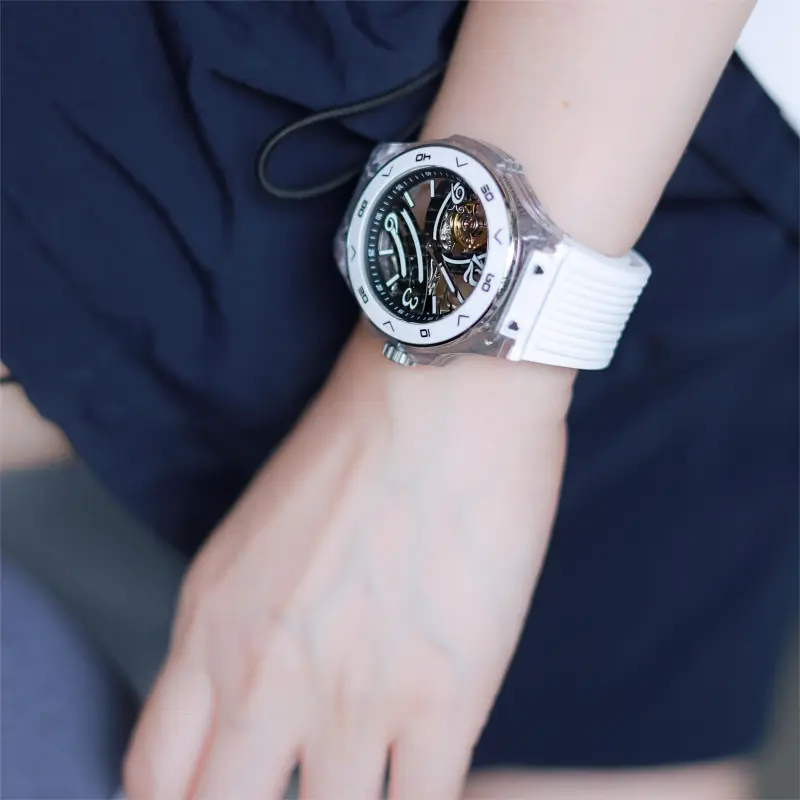 HANBORO Automatic Mechanical Movement Watch Men's Watches Cut Out Dial HBR963-4