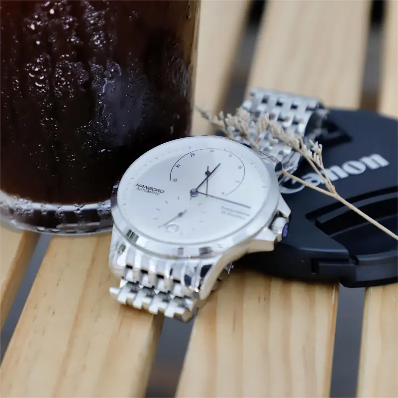HANBORO Automatic Mechanical Movement Watch Men's Watches Silver Dial HBR902 BBG-6