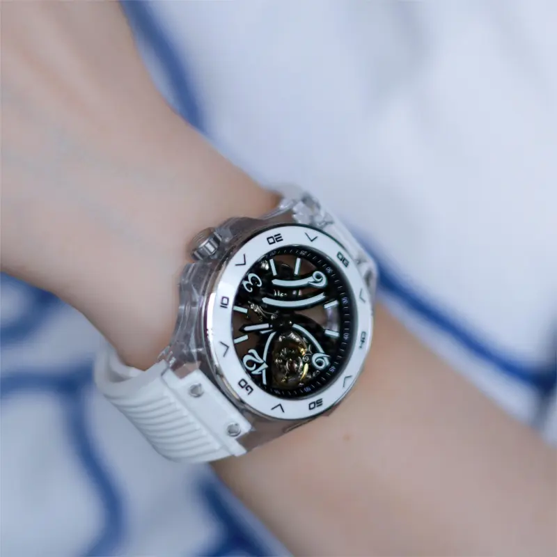 HANBORO Automatic Mechanical Movement Watch Men's Watches Cut Out Dial HBR963-6