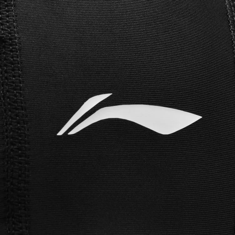 LiNing Adults Swimming Cap Fabric Unisex Black-5