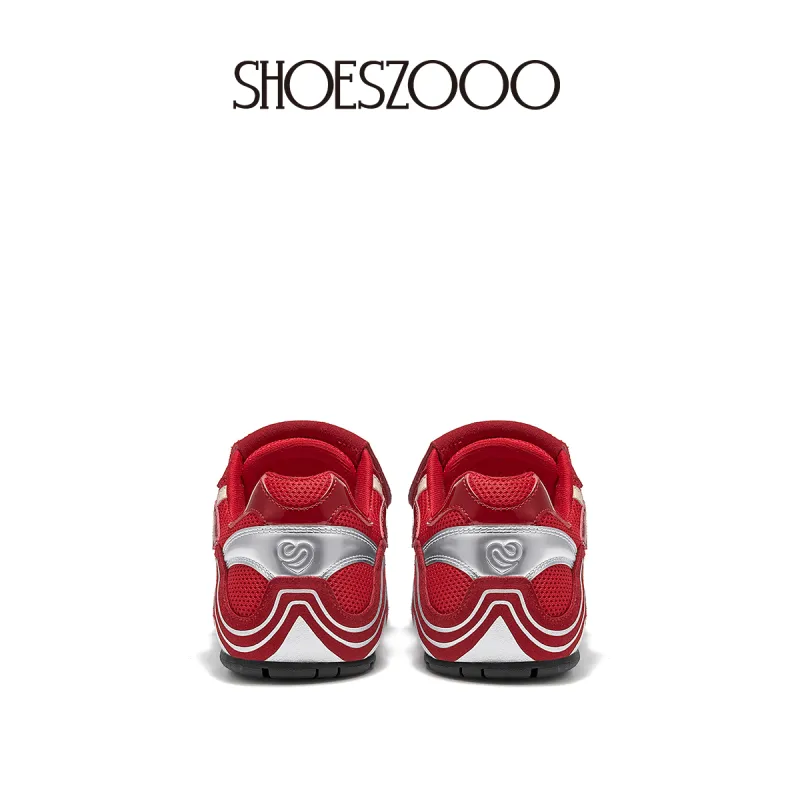 SHOESZOOO Low-Top Casual Shoes Women's Red-4
