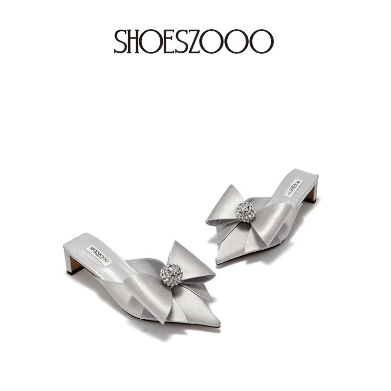 SHOESZOOO Closed Toe Slippers Women's Gilded Secret Silver-2