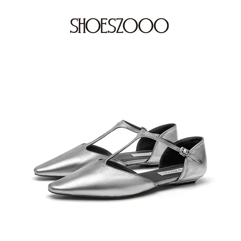 SHOESZOOO Casual Single Shoes Women's Gilded Secret Silver-1