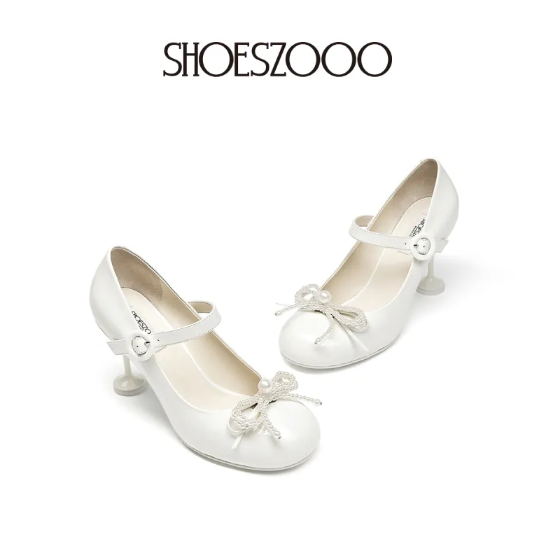 SHOESZOOO High Heels 8cm Women's Pearl White-2