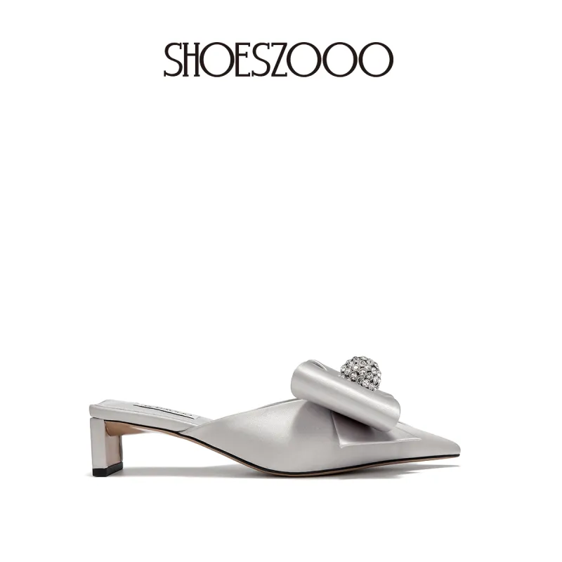 SHOESZOOO Closed Toe Slippers Women's Gilded Secret Silver-4