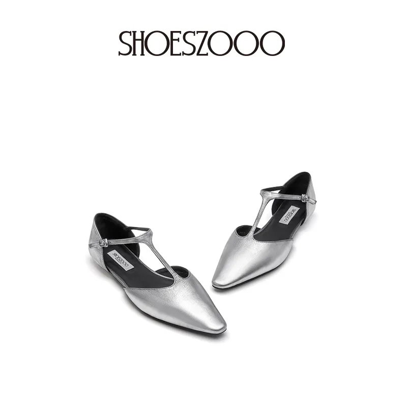 SHOESZOOO Casual Single Shoes Women's Gilded Secret Silver-3