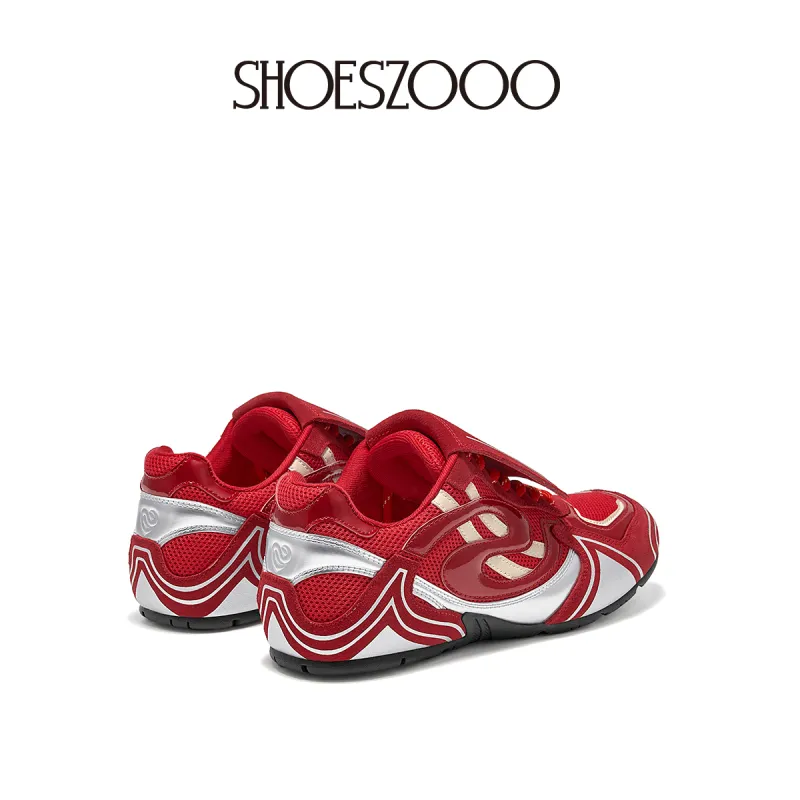SHOESZOOO Low-Top Casual Shoes Women's Red-1