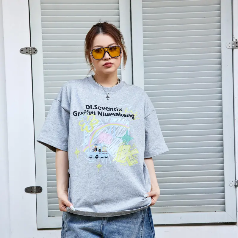 RUIZENLUO Summer T Shirt Loose Fit Unisex-6