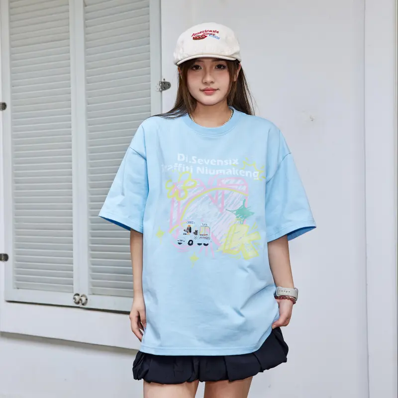 RUIZENLUO Summer T Shirt Loose Fit Unisex-1
