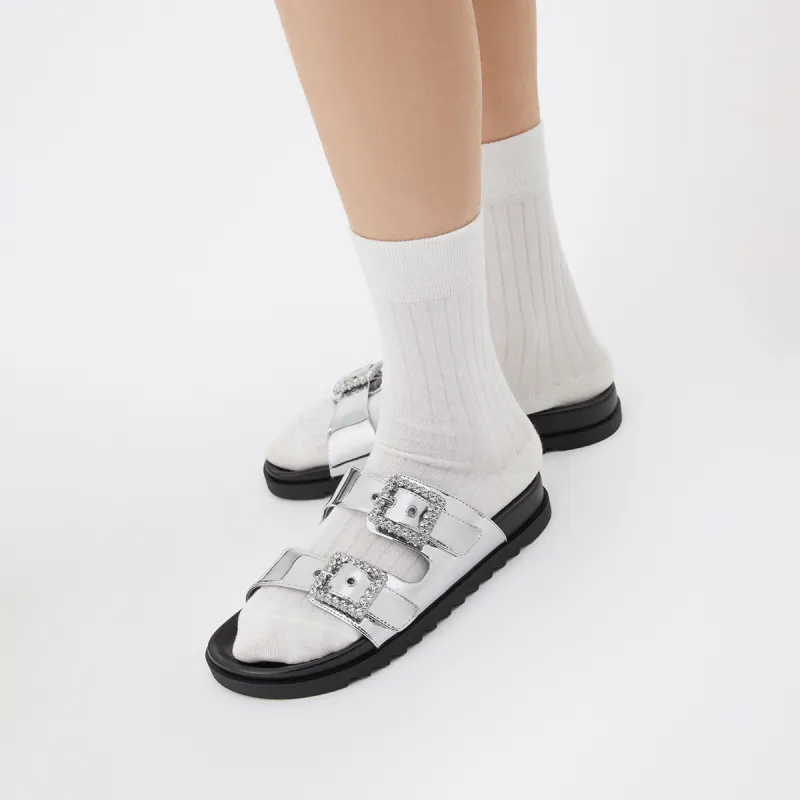CHARLES&KEITH Composite Sole Slide Slippers 2cm Women's-3