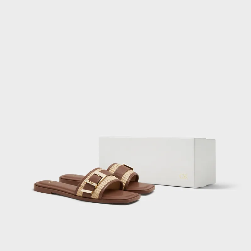 CHARLES&KEITH Composite Sole Slip Resistant Slide Slippers 1.3cm Women's-3