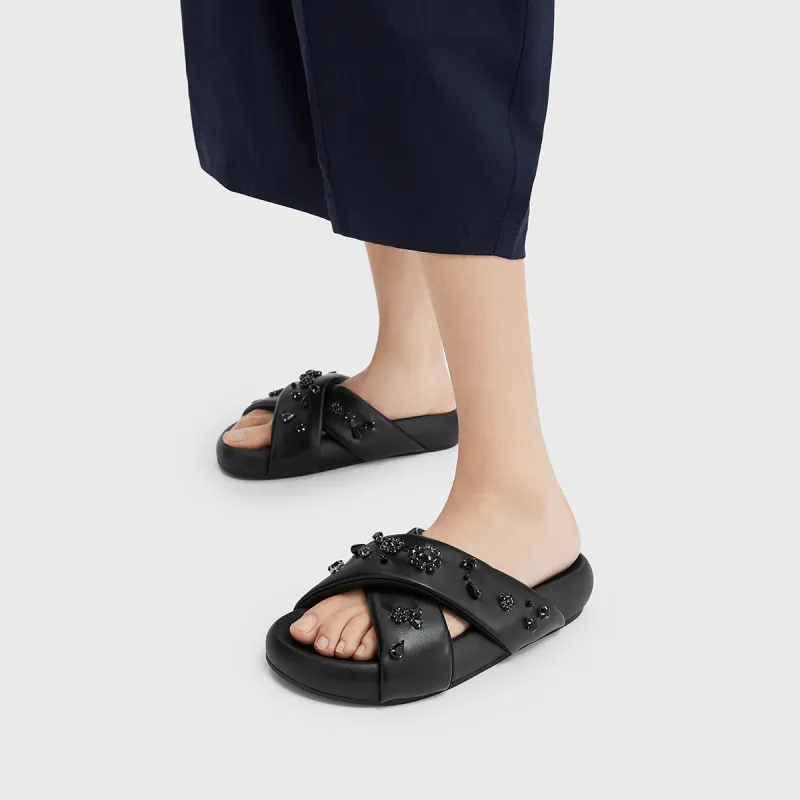 CHARLES&KEITH Composite Sole Slide Slippers 3.5cm Women's-8