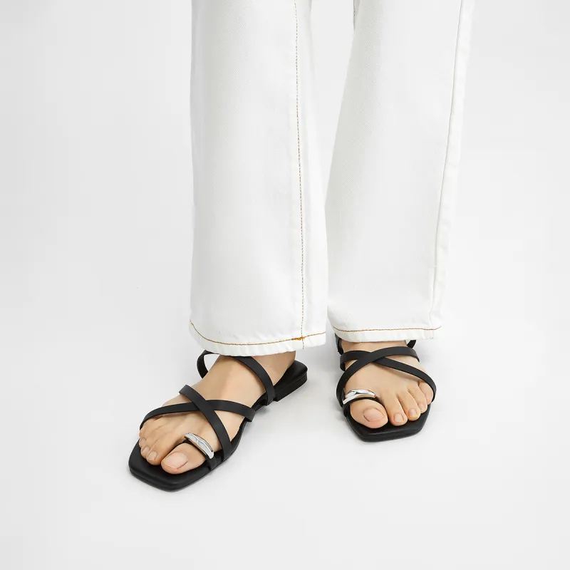 CHARLES&KEITH Composite Sole Slide Slippers 1.5cm Women's-9