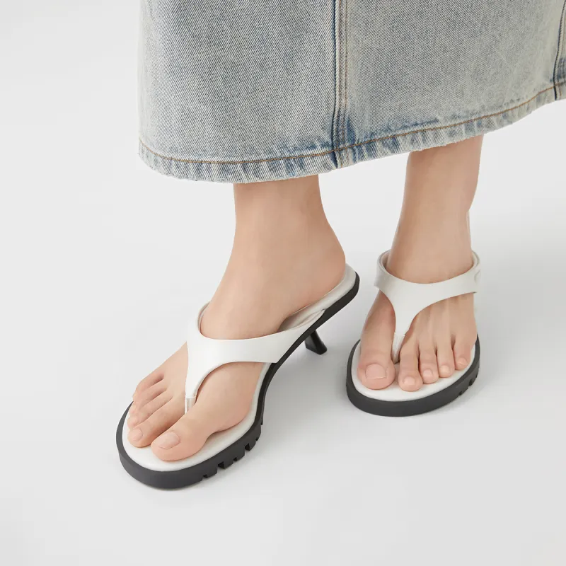CHARLES&KEITH Composite Sole Flip Flops 6.3cm Women's-3