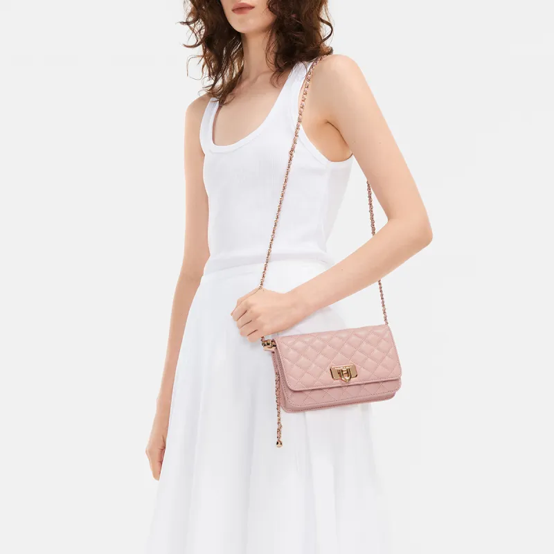 CHARLES&KEITH PU Small Square Bag Shoulder Bag Regular Women's Black/Beige/Cream Milk White/Pink-21