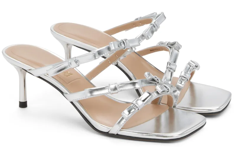 CHARLES&KEITH Small Ck One Strap Sandals 6cm Women's Silver-1