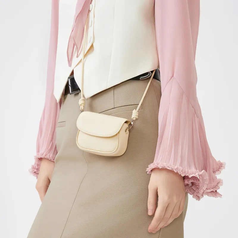 CHARLES&KEITH PU Fudge Packets Crossbody Bags Mini Women's Butter Yellow Cream Yellow/Bubble Gum Pink Bubble Gum Pink-3