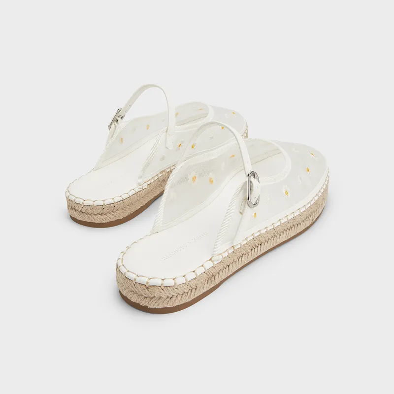 CHARLES&KEITH Composite Sole Closed Toe Slippers Women's White-4