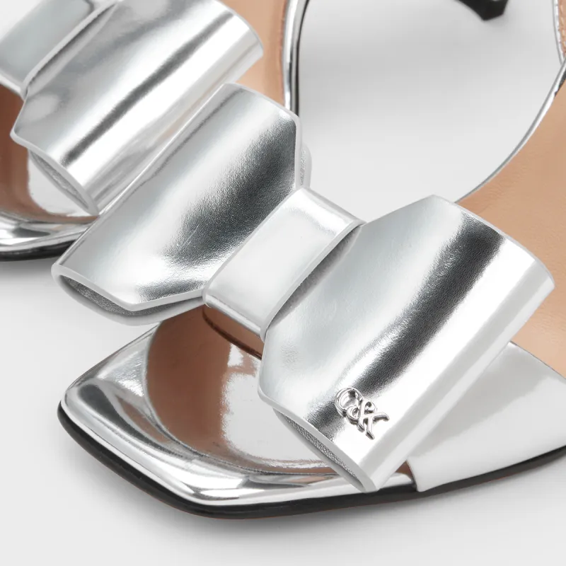 CHARLES&KEITH Small Ck One Strap Sandals 9.1cm Women's Silver-5