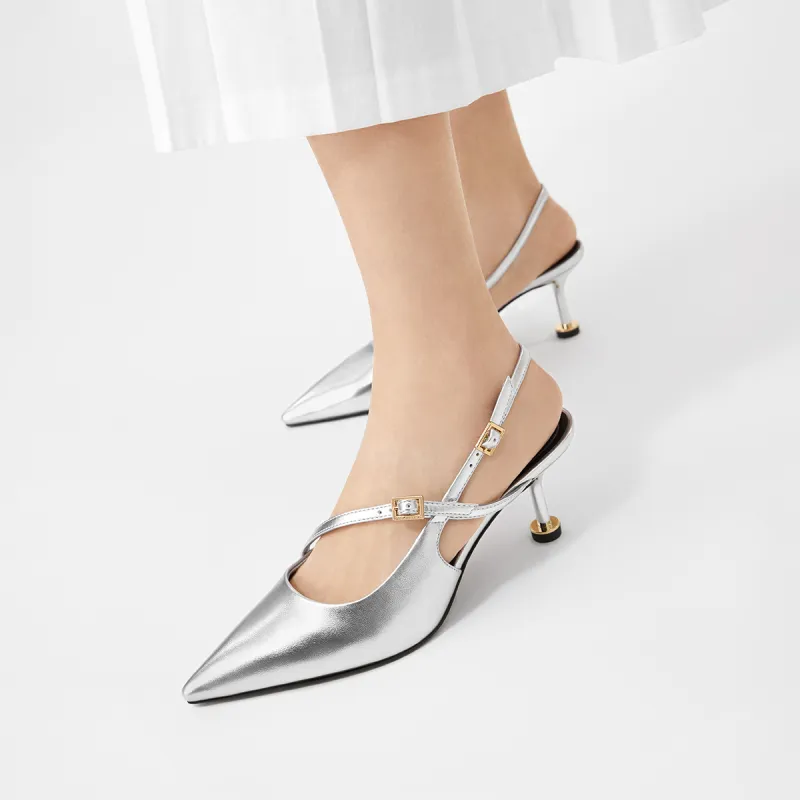 CHARLES&KEITH Small Ck Slim Heel High Heels 6.5cm Women's-7