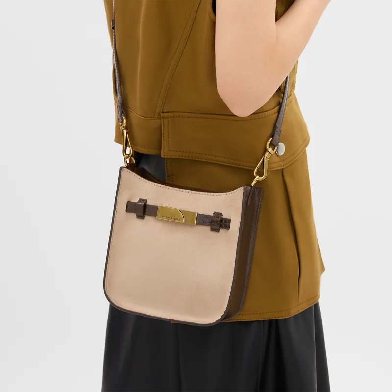CHARLES&KEITH PU, Textile Mixture Cell Phone Pouch, Shoulder Bag, Crossbody Bag Trumpets Women's Composite Color Multi-4