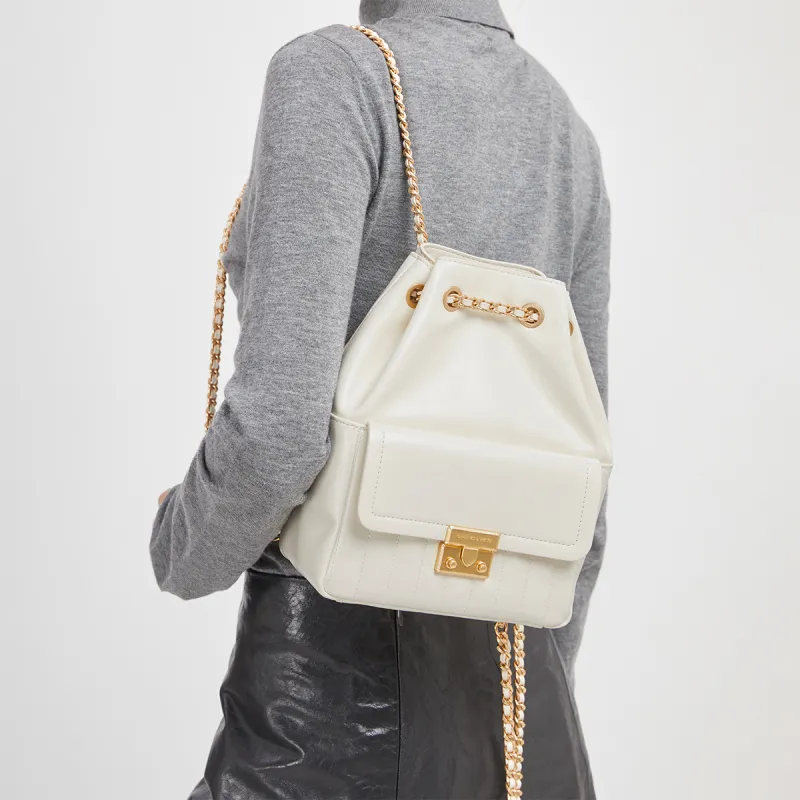 CHARLES&KEITH PU Backpack Medium Size Women's Multicolor-13