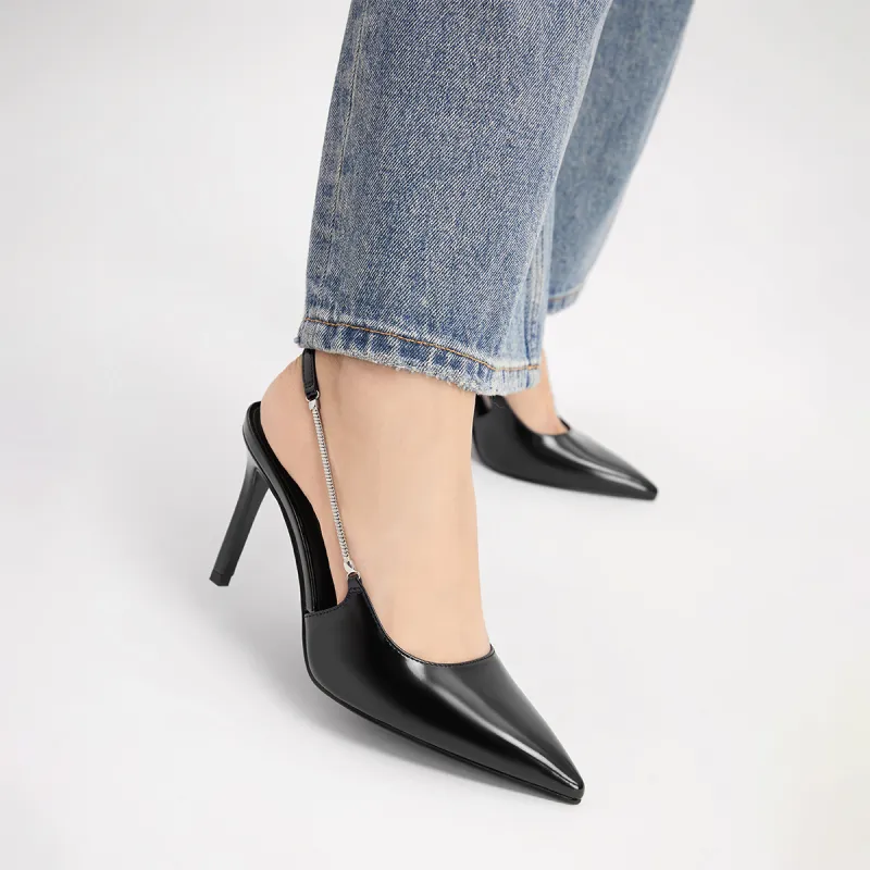 CHARLES&KEITH Small Ck Slim Heel High Heels 9.3cm Women's-11