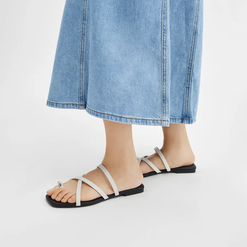 CHARLES&KEITH Composite Sole Slide Slippers 1.5cm Women's-4
