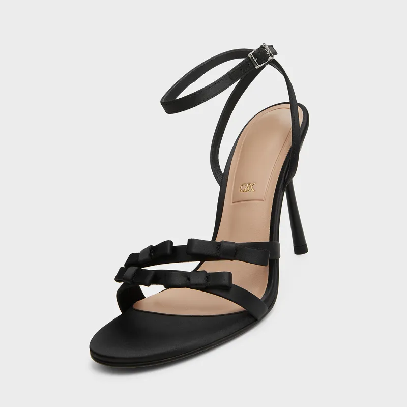 CHARLES&KEITH Small Ck One Strap Sandals 10.2cm Women's BLACK TEXTURED Black Textured-3