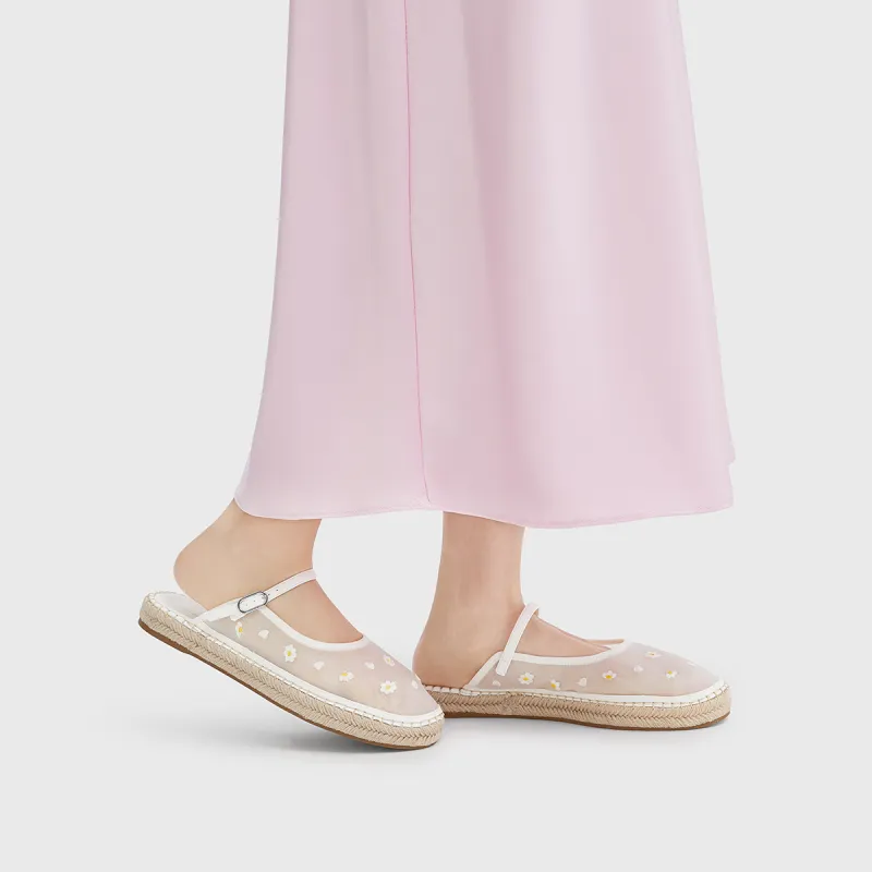 CHARLES&KEITH Composite Sole Closed Toe Slippers Women's White-3