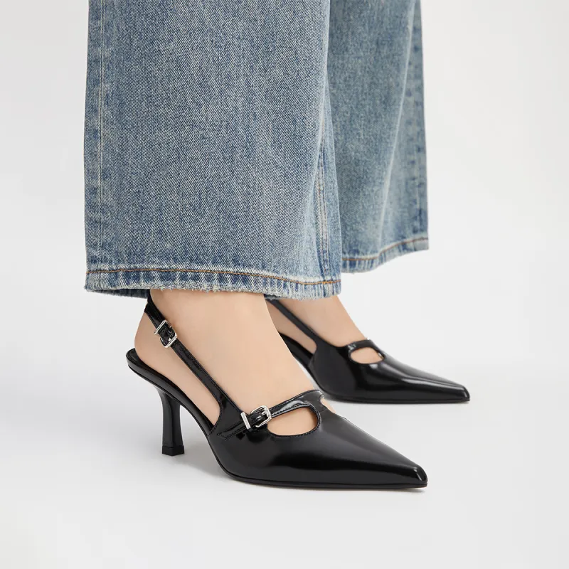 CHARLES&KEITH Small Ck Slim Heel High Heel Sandal 7cm Women's-3