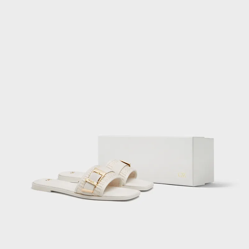 CHARLES&KEITH Composite Sole Slip Resistant Slide Slippers 1.3cm Women's-7