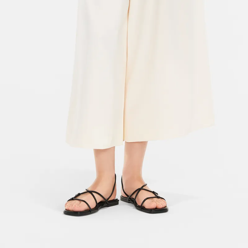 CHARLES&KEITH Small Ck One Strap Sandals 1.4cm Women's Chalk White/Black-9