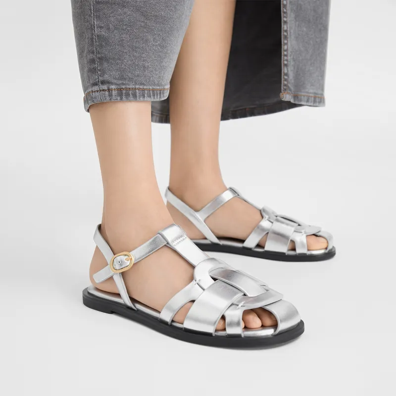 CHARLES&KEITH Small Ck Roman Sandals 1.3cm Women's-5