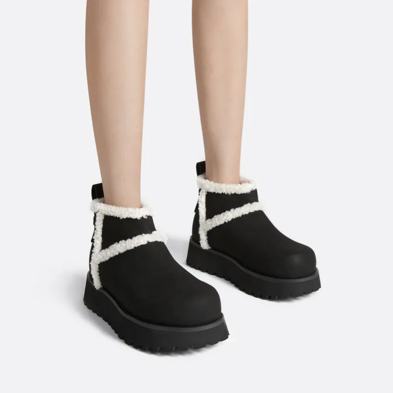 CHARLES&KEITH Short Snow Boots 4.4cm Women's-7